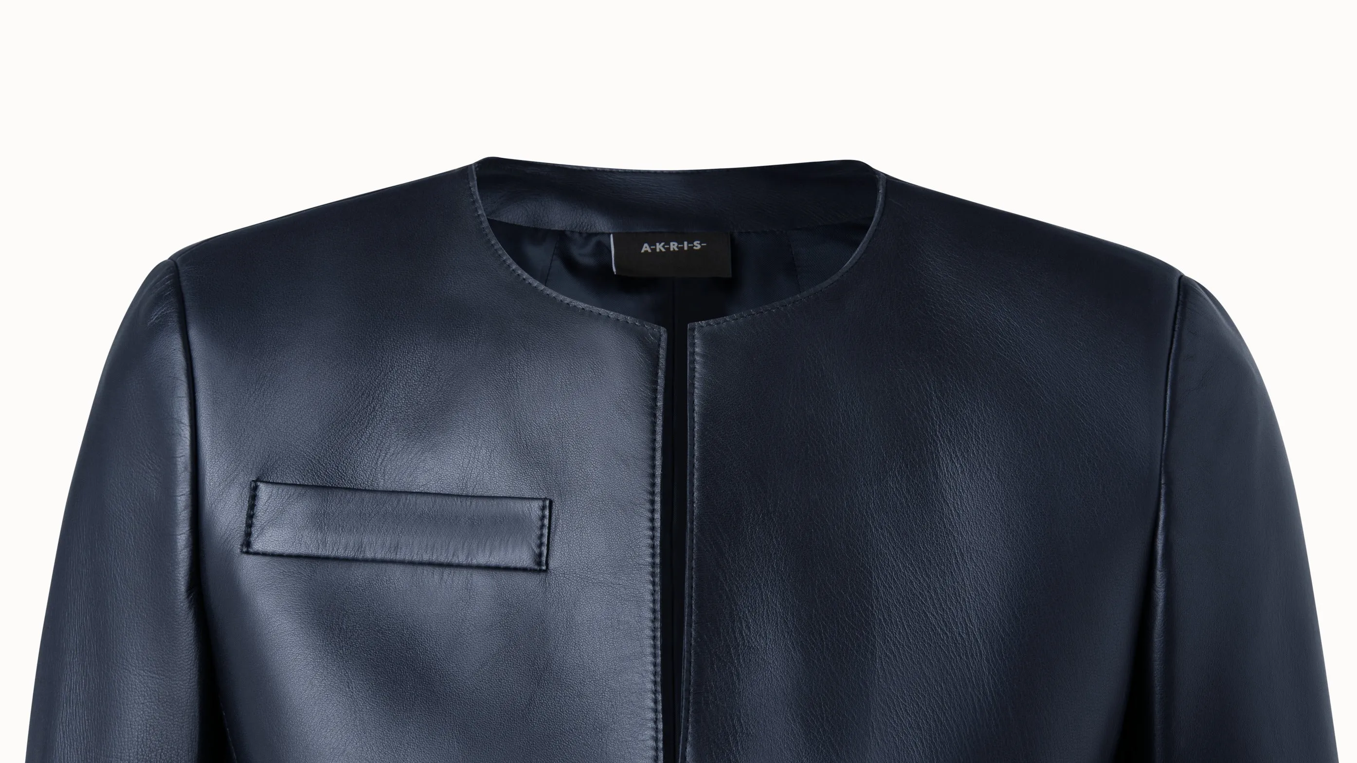 Cropped Lamb Nappa Leather Jacket