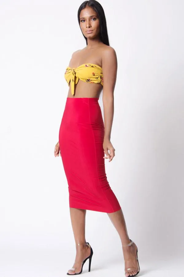 Double Layered Pencil Skirt