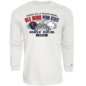 Dueling Helmet Peach Bowl Long Sleeve Tee