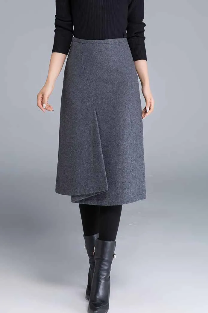 elegant wool pencil skirt 1680#