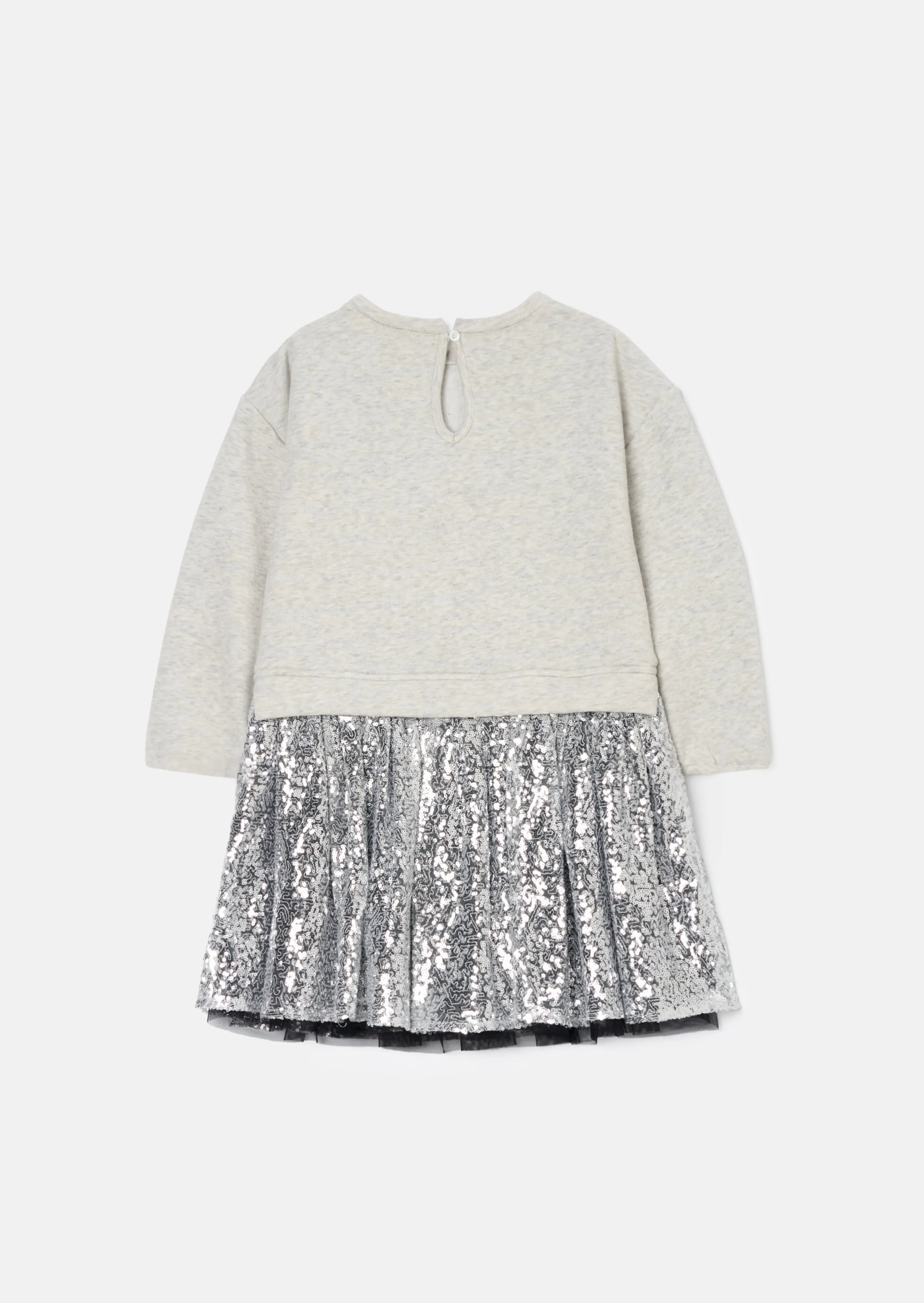 Ella Silver Sequin Sweat Dress