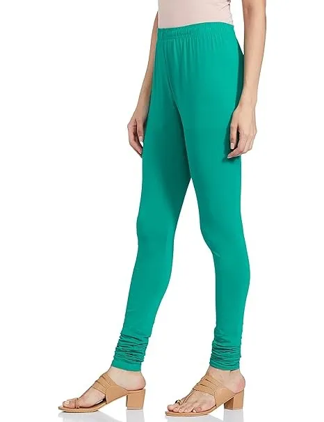 Emerald Cotton Blend Churidar Leggings For Women