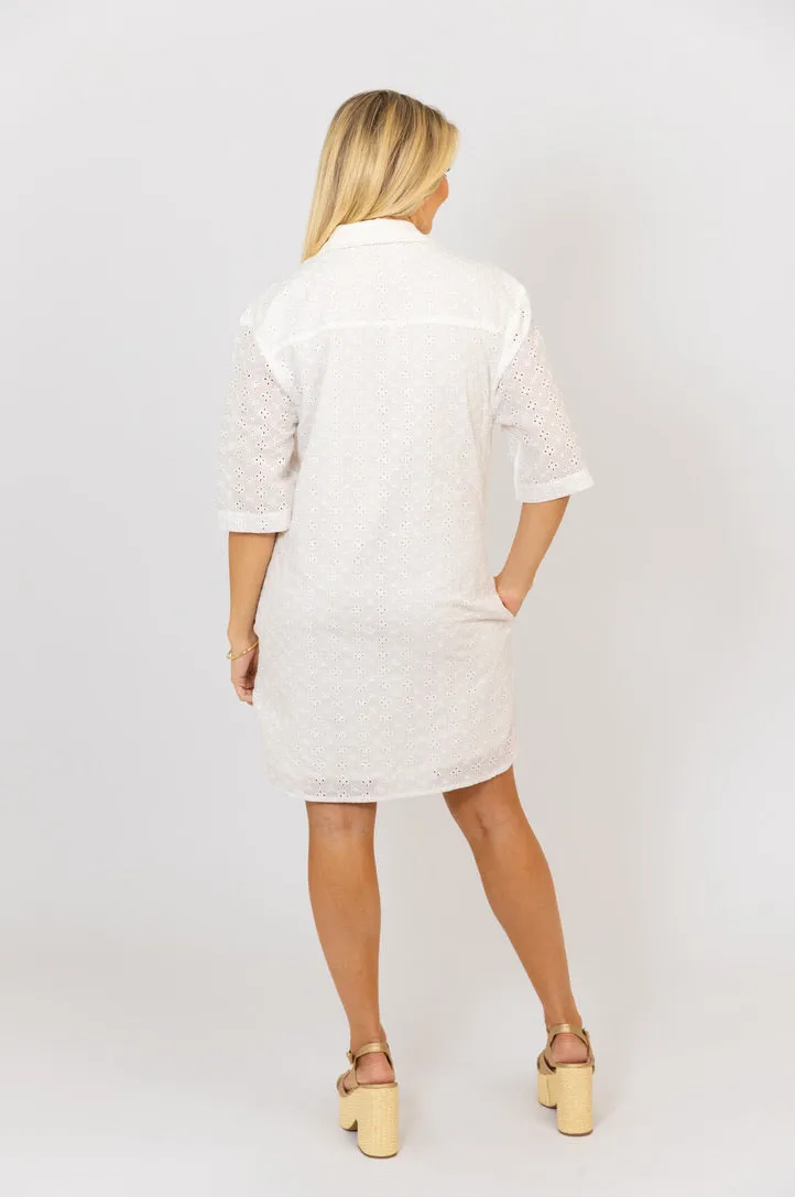 Eyelet Shirt Dress