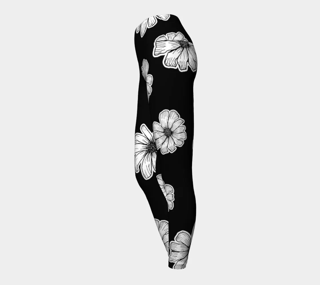 Floral Silhouette Yoga Leggings