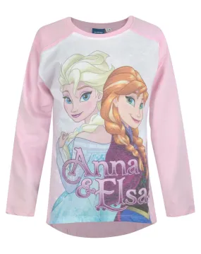 Frozen Anna & Elsa Girl's Long Sleeve Top