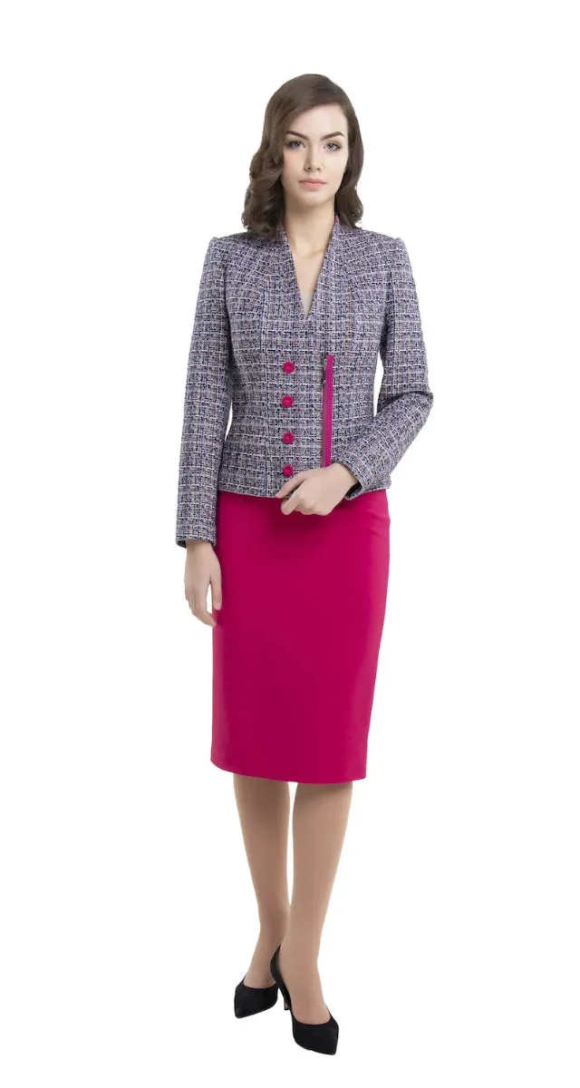 FUCHSIA PINK PENCIL SKIRT