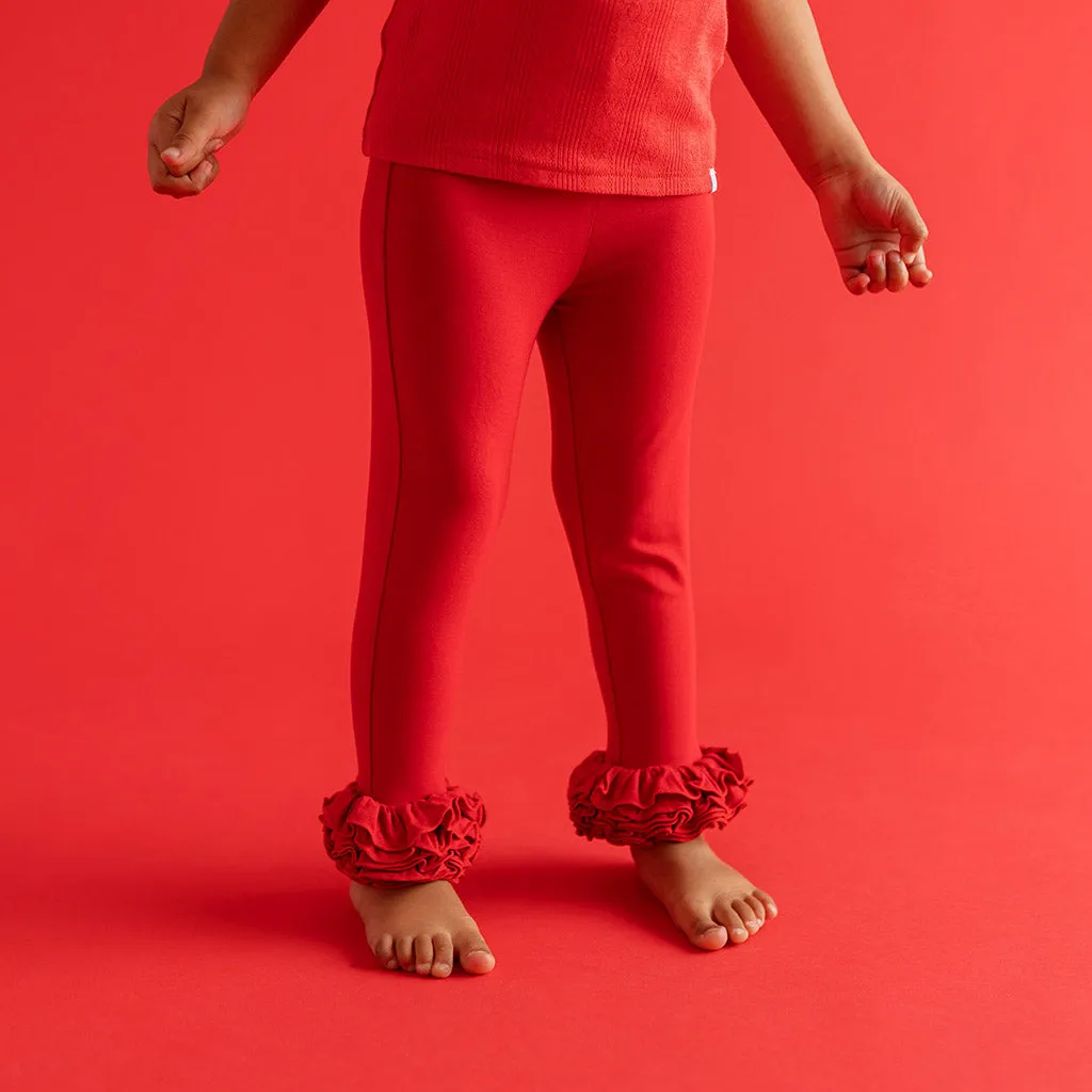 Garnet Red Cha-Cha Leggings