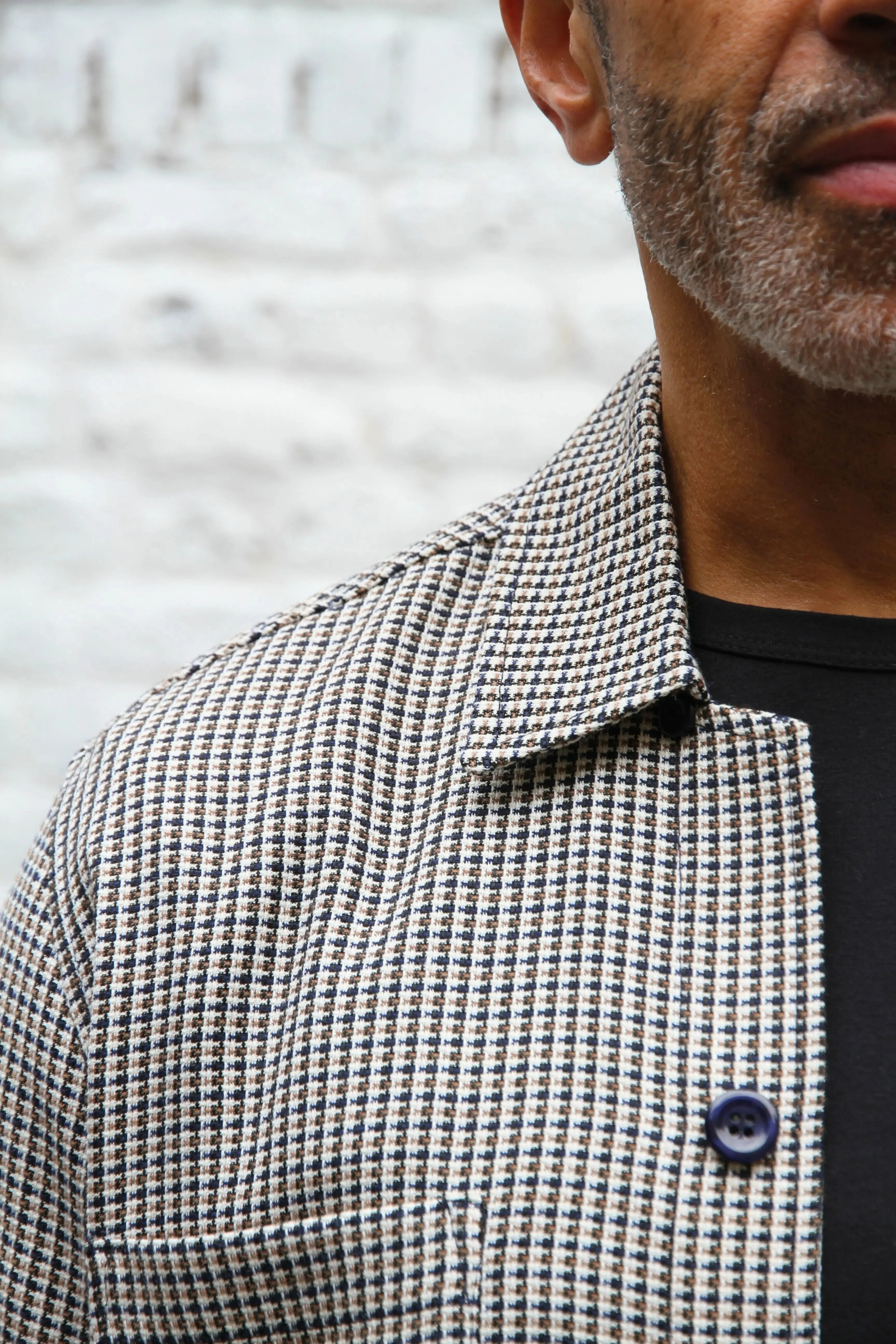 Gravel Long Sleeve Shirt - Limetta Blue Coffee