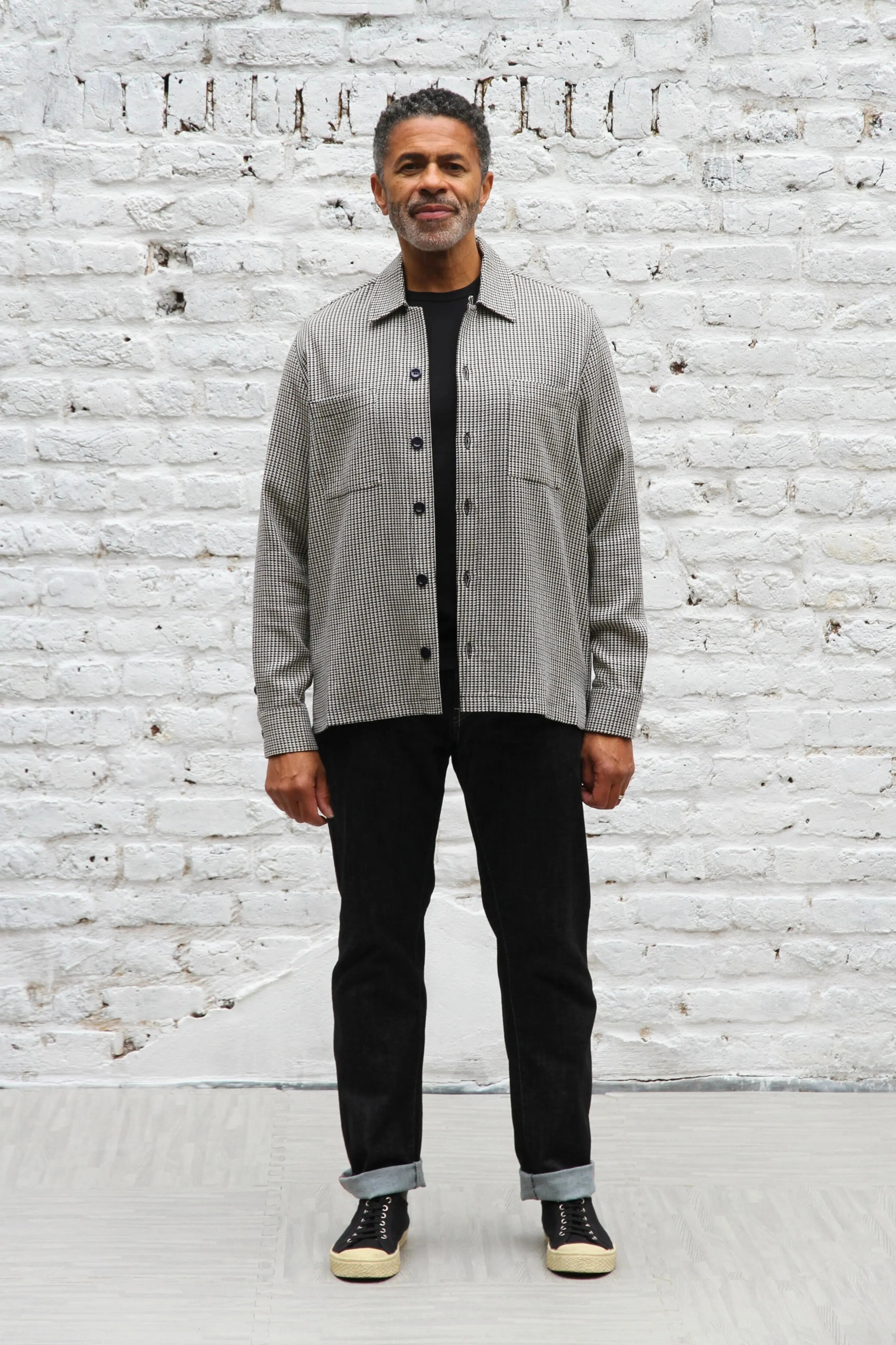 Gravel Long Sleeve Shirt - Limetta Blue Coffee