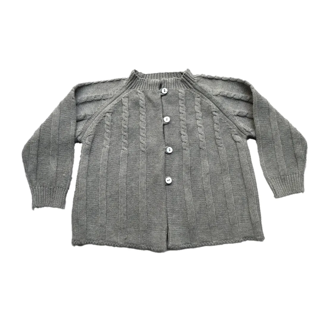 Grey Baby Cardigan | 100% Organic Cotton