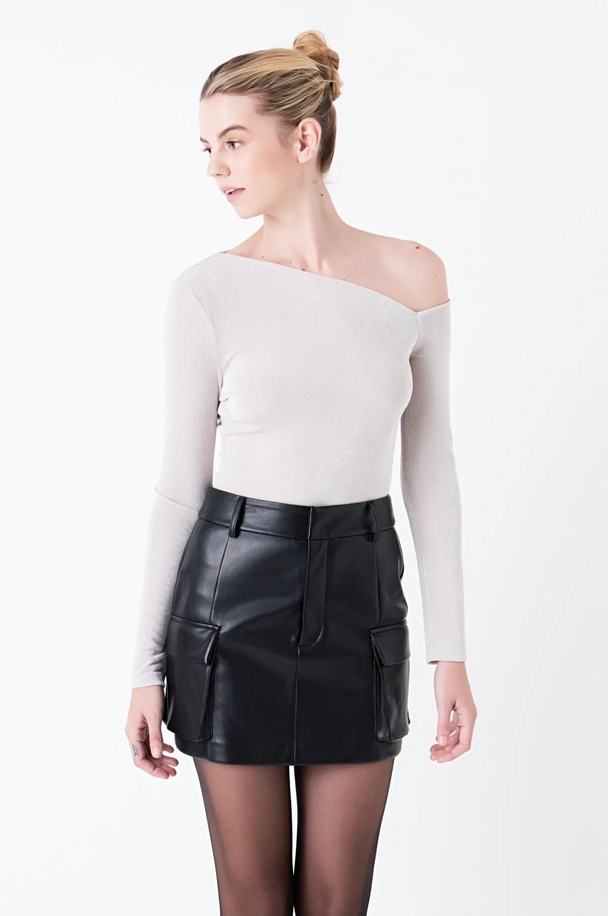 Grey Lab - Pu Cargo Skirt