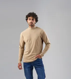 High Neck Long Sleeve Body  -  BEIGE