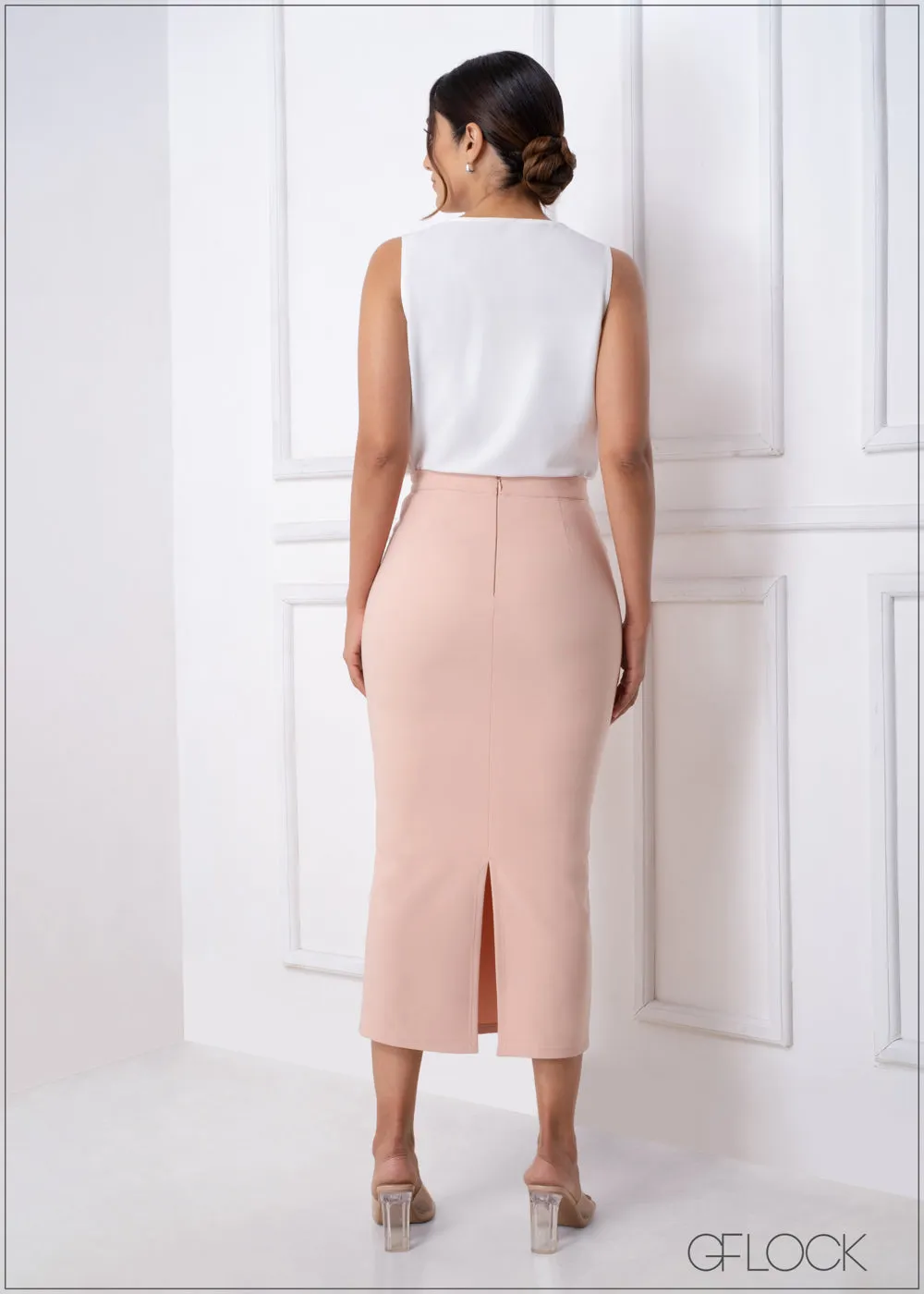 High Waist Pencil Skirt - 240223