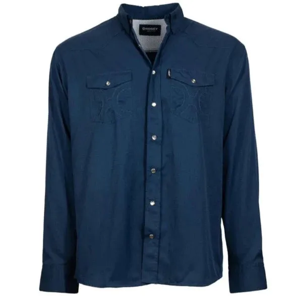 Hooey Men's Sol Navy Long Sleeve Western Snap Shirt