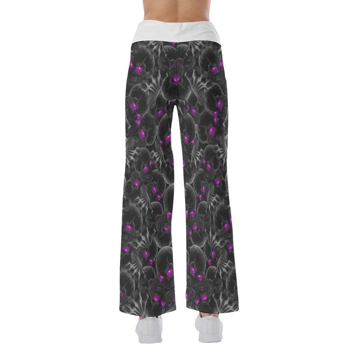 Horror in Hell Skull Abtract 3D High-waisted Wide Leg Pants