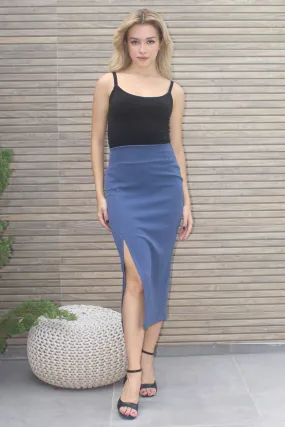 Indigo Pencil Skirt