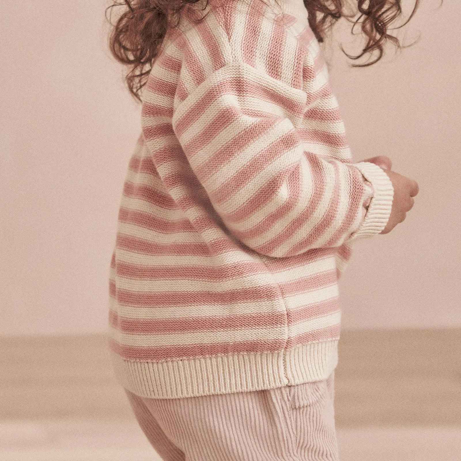 Knitted Striped Jumper & Leggings Outfit