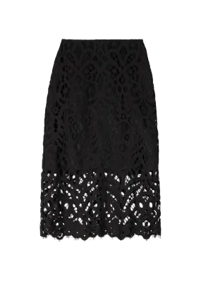 Lace pencil skirt