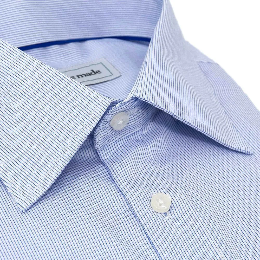 Light Blue Striped Dress Shirt | The Grand Canal