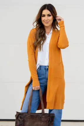 Lightly Waffled Tunic Cardigan