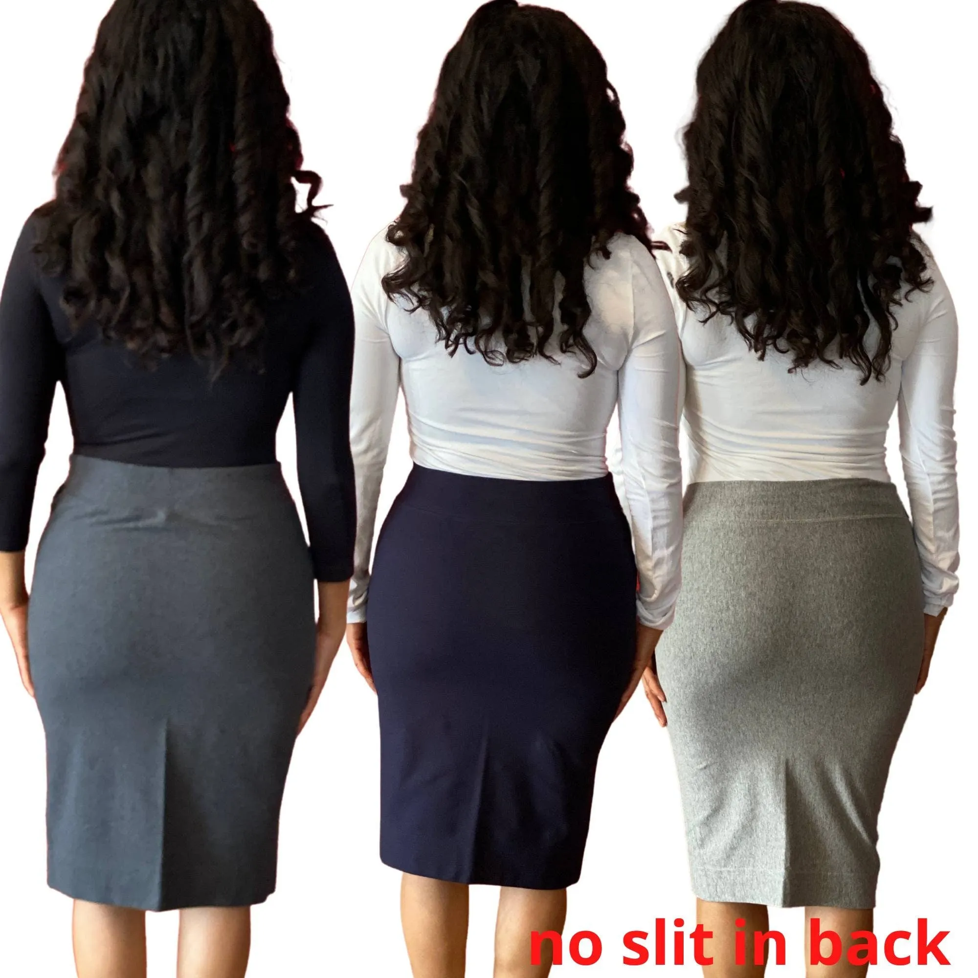 Long Pencil Skirt Misses & Plus, Modest Straight Skirt, Slimming Skirt, Knee Length Skirt, Midi Skirt, Office Skirt, Navy Blue Skirt, tzniut