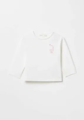 Long Sleeve Plain Tshirt - White