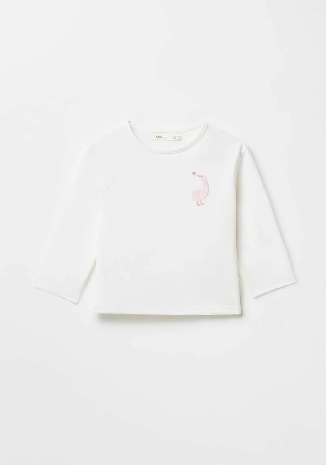 Long Sleeve Plain Tshirt - White