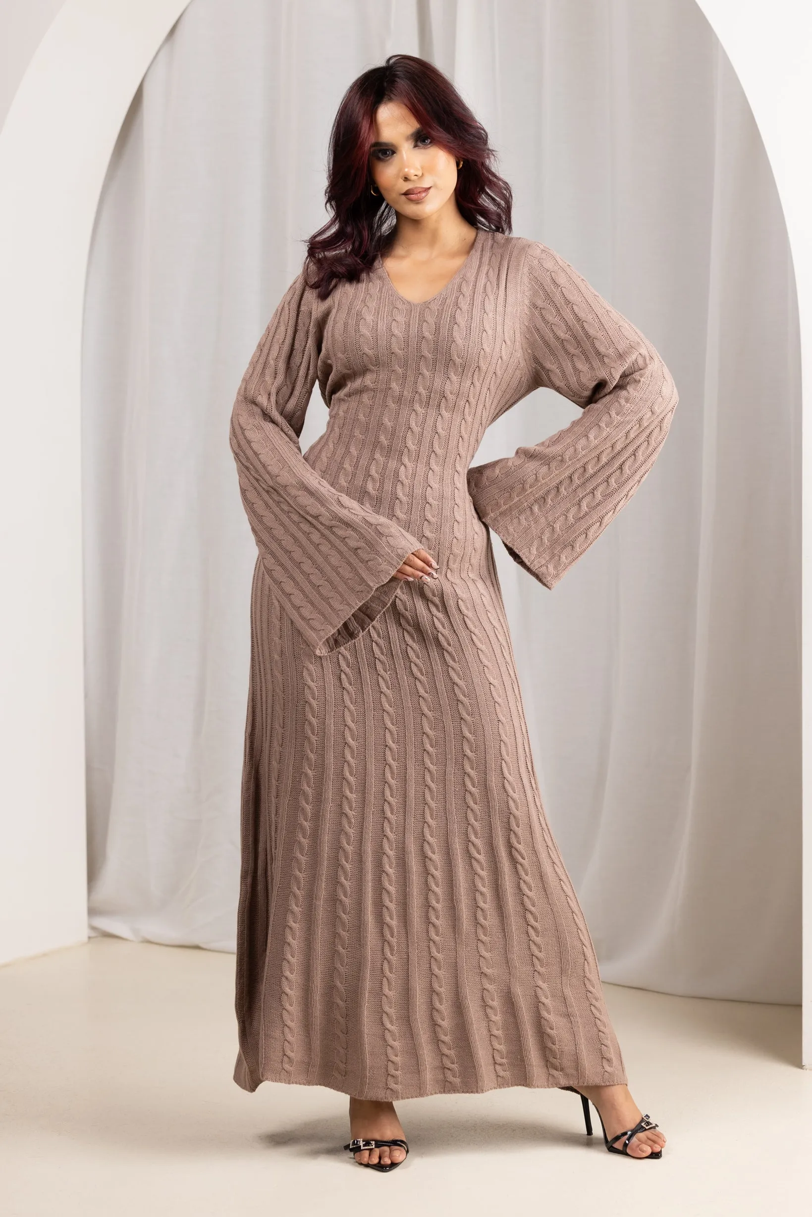 Lora Cable Knit Abaya