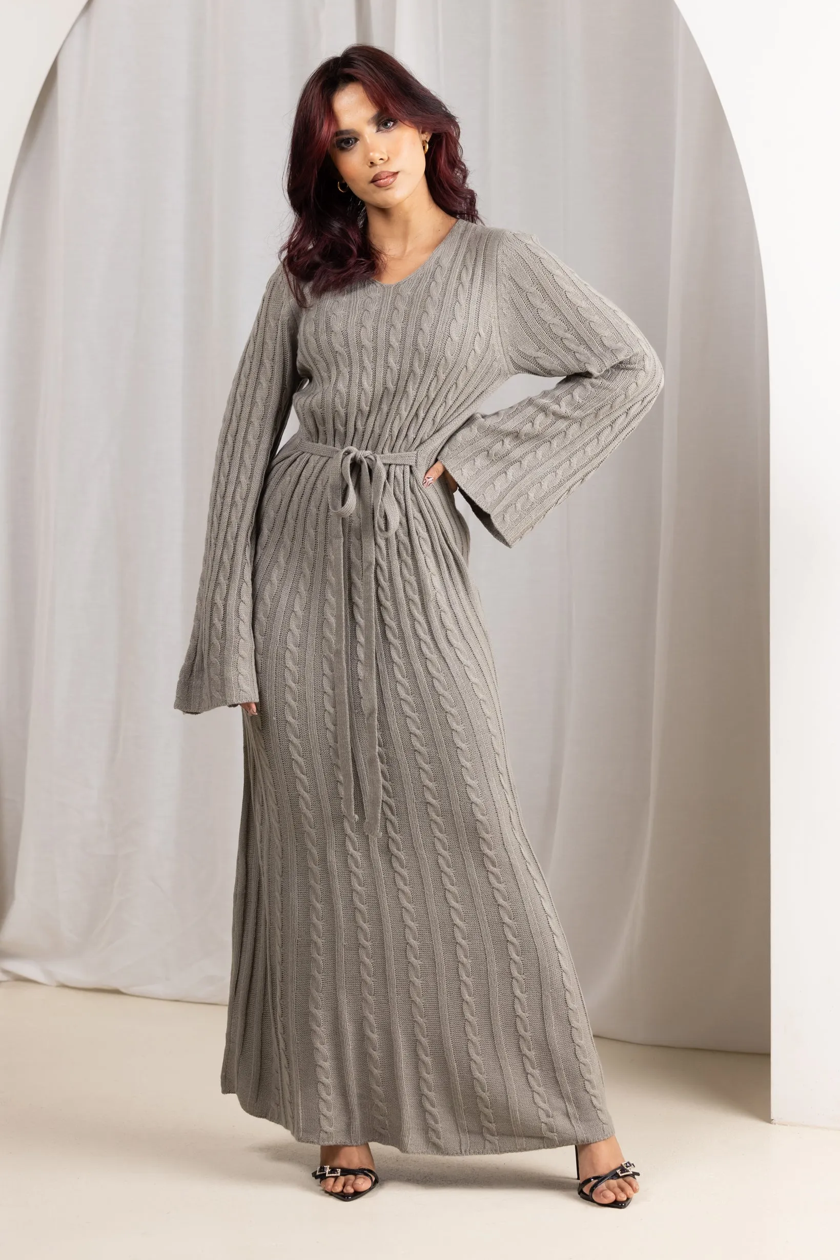 Lora Cable Knit Abaya