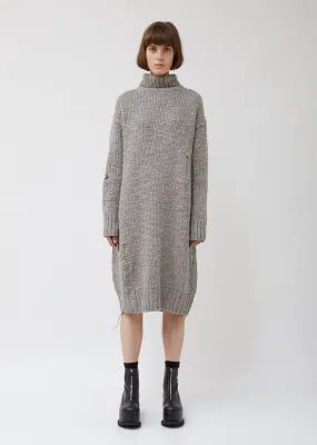 M-tuck Drop Op Wool Dress