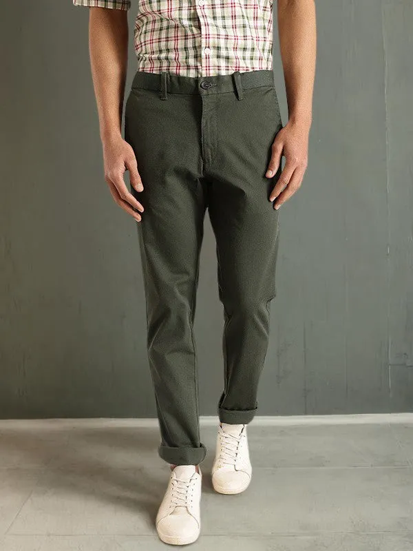 Men Brooklyn Fit Polyester Blend Trouser