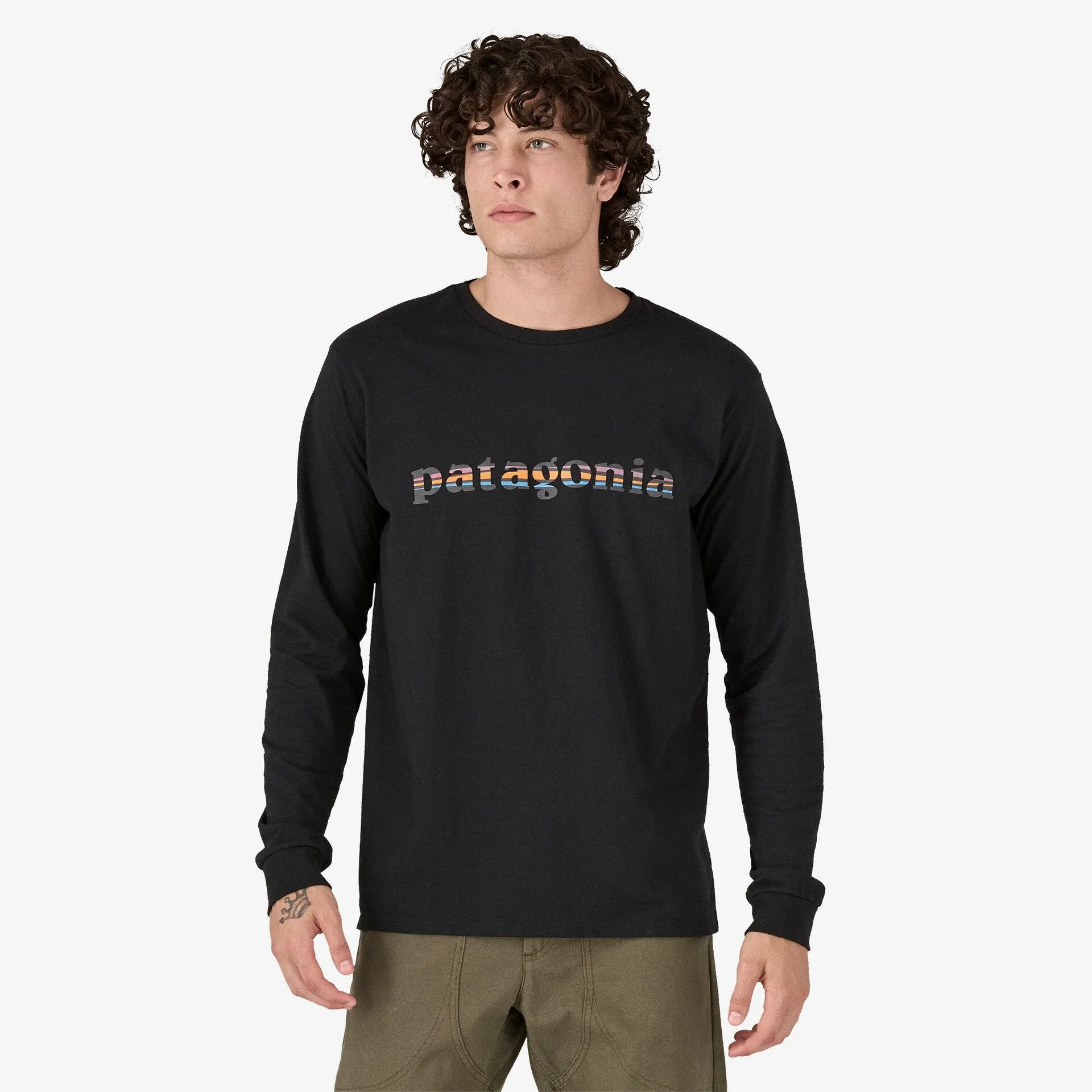 Men's Long-Sleeved '73 Text Logo Responsibili-Tee