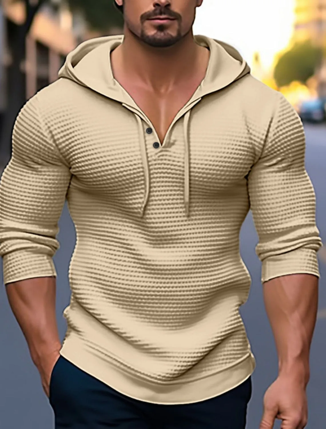 Men's Waffle Shirt  Long Sleeve