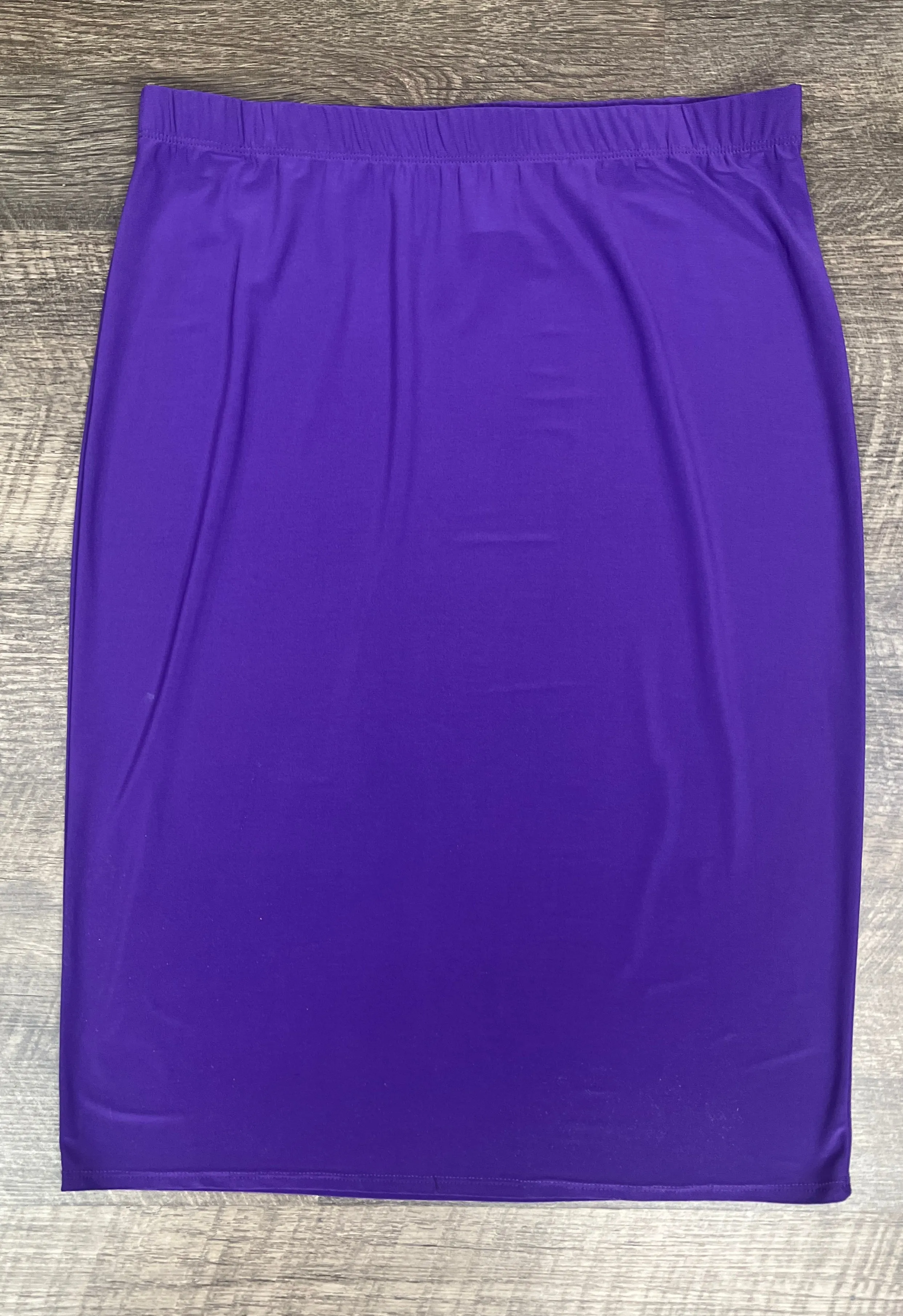 Miss Amy Pencil Skirt (Regular & Plus)- Purple