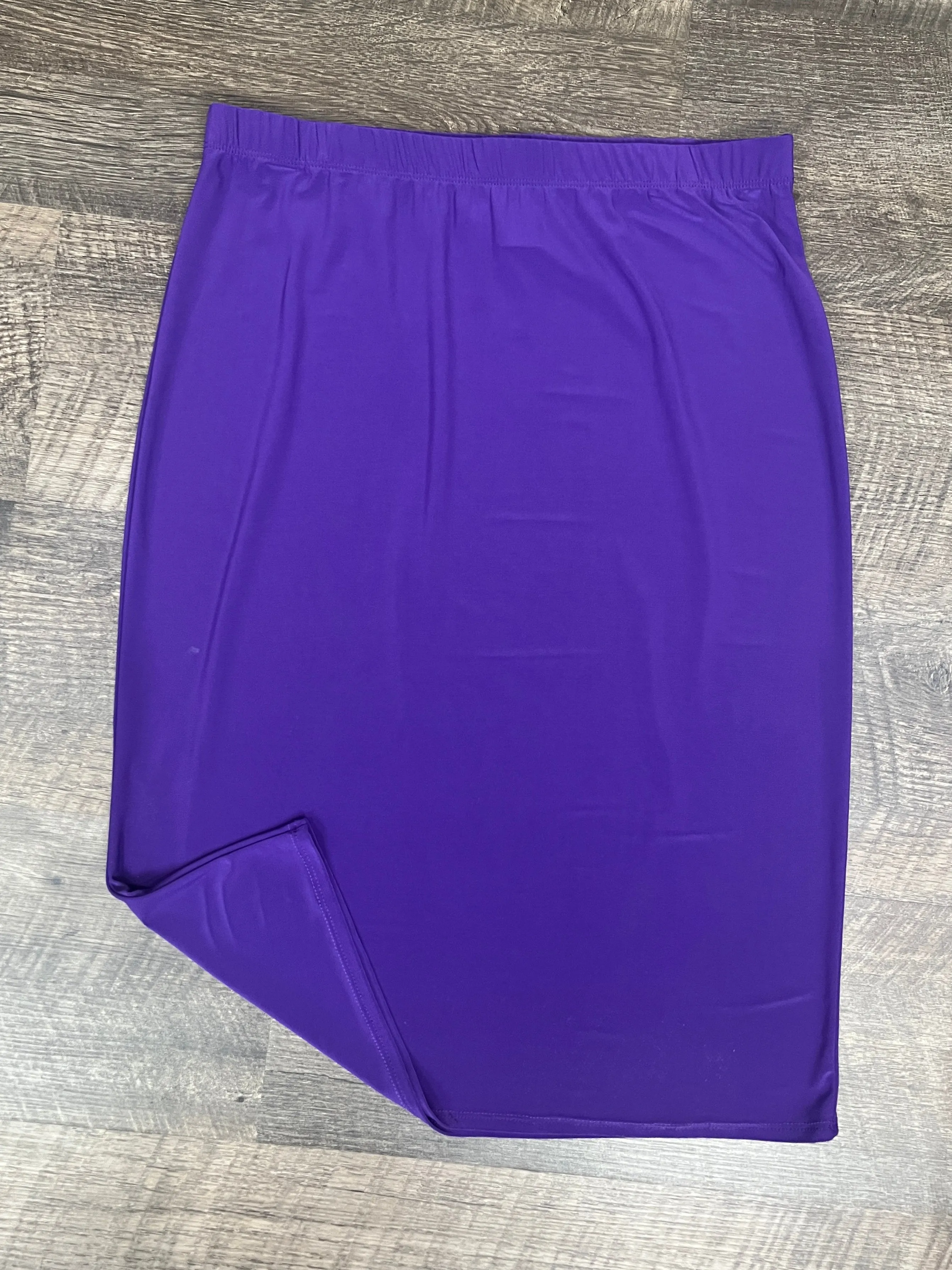 Miss Amy Pencil Skirt (Regular & Plus)- Purple