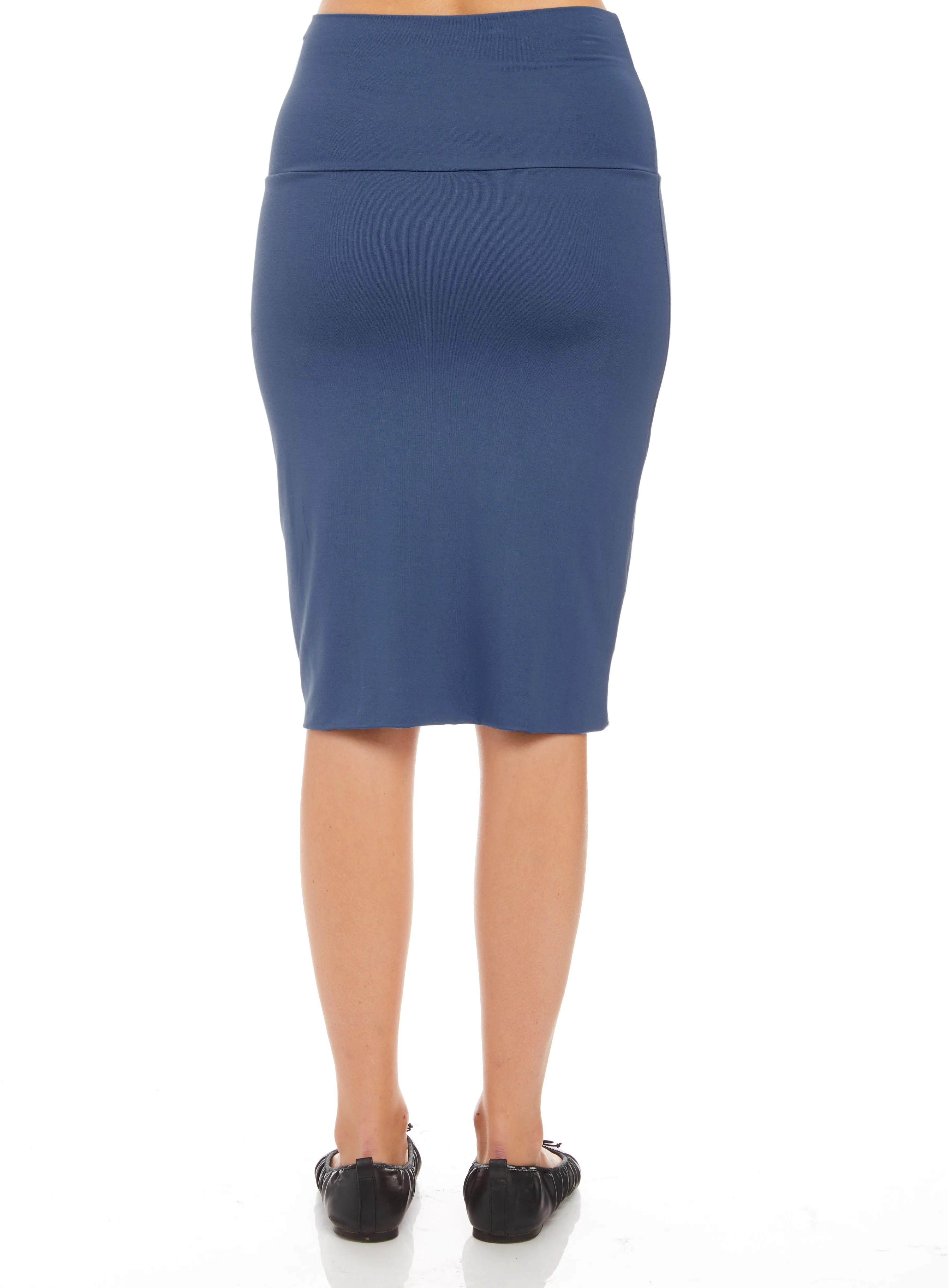 MODAL PENCIL SLIM SKIRT (SPACE)