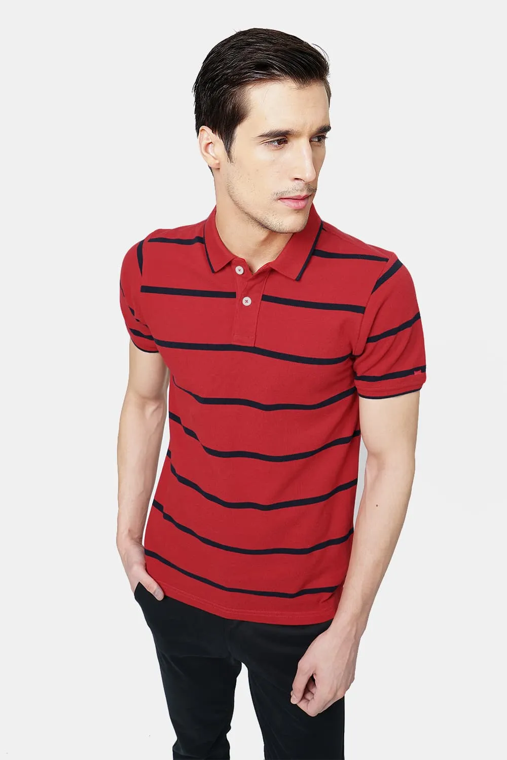 Muscle Fit Polo Stripes T.Shirt