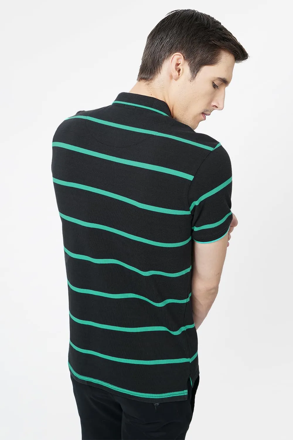 Muscle Fit Polo Stripes T.Shirt