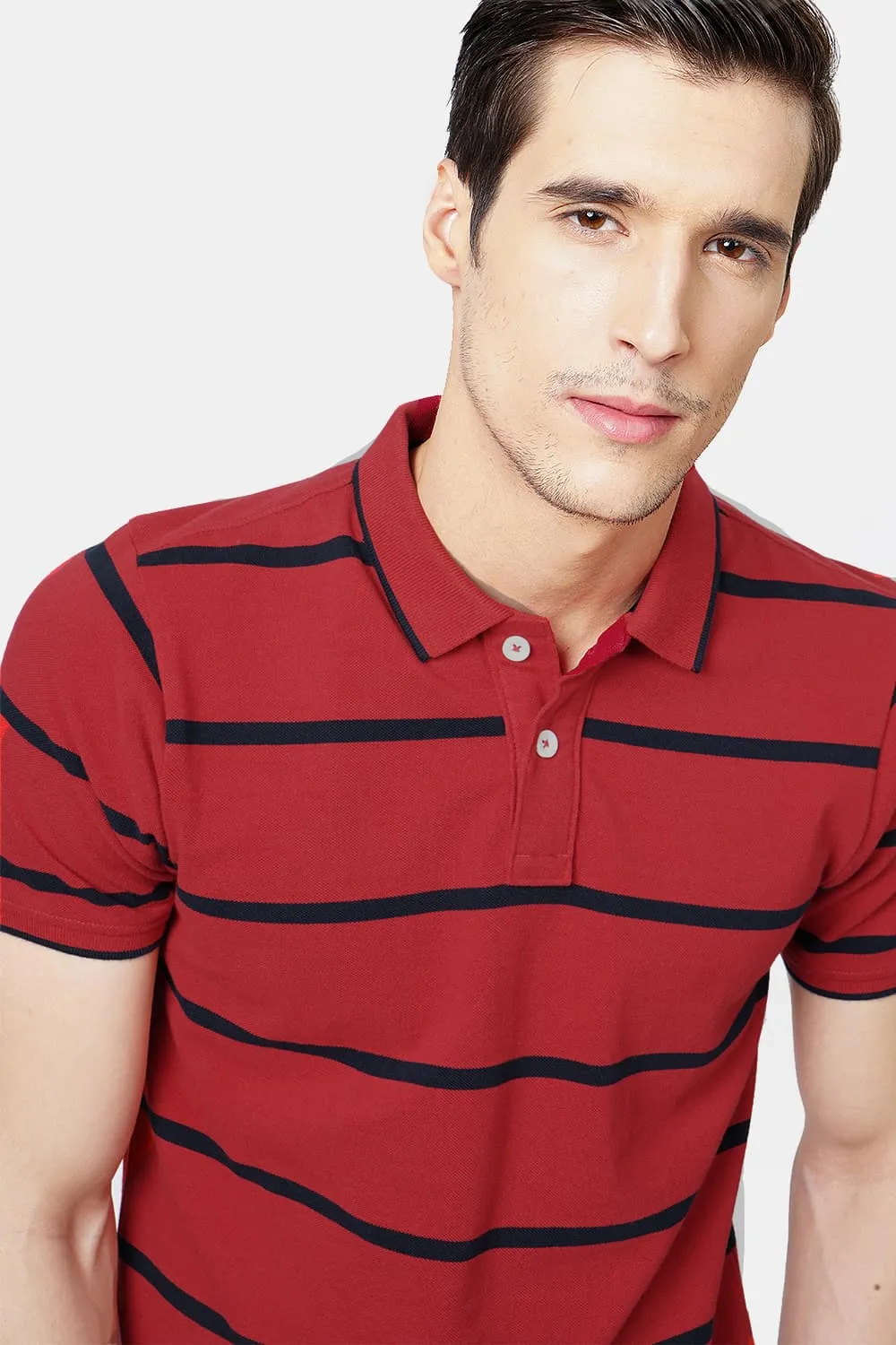 Muscle Fit Polo Stripes T.Shirt