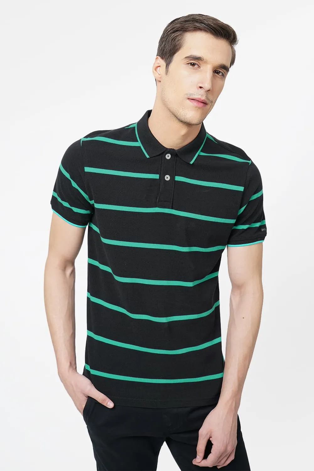 Muscle Fit Polo Stripes T.Shirt