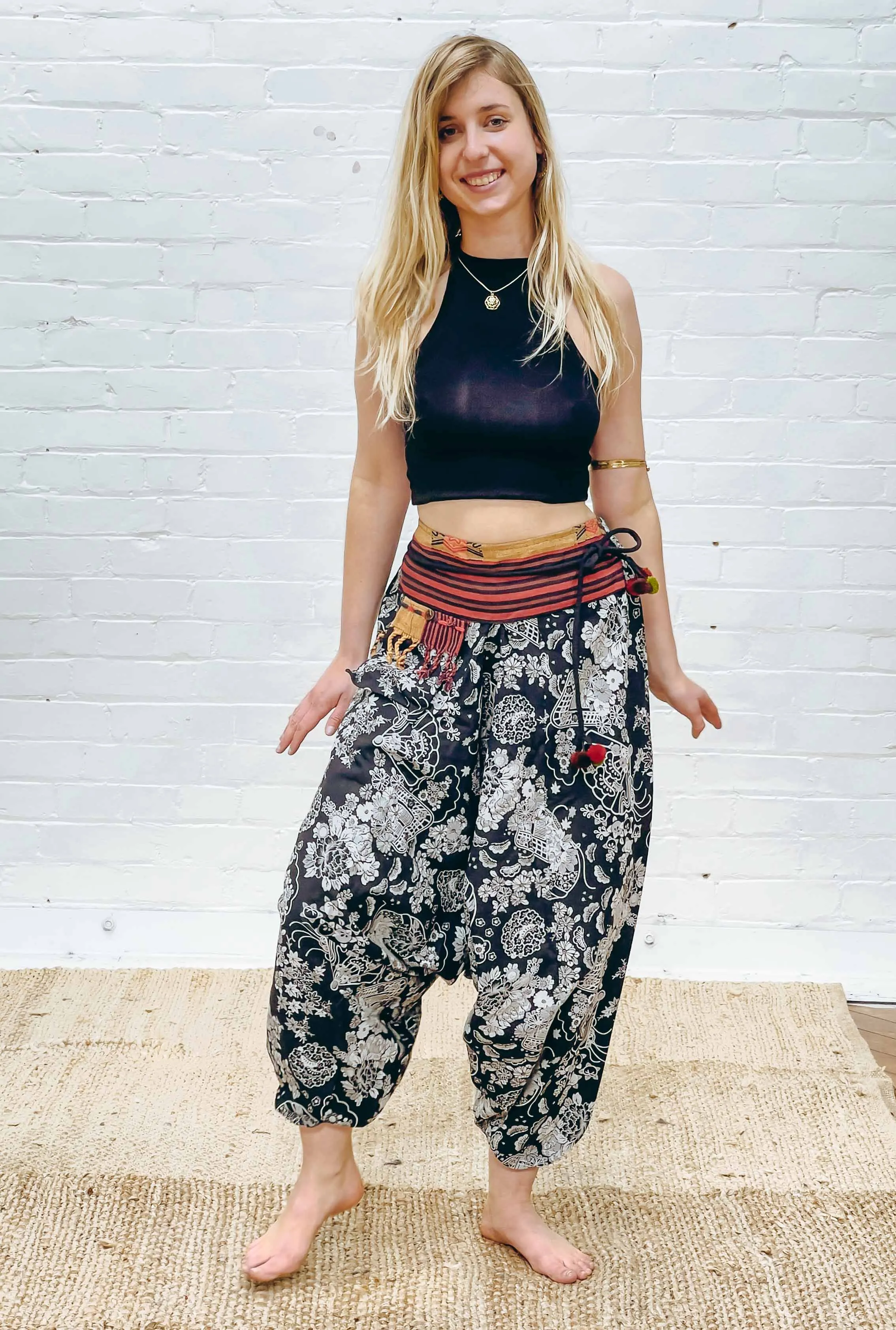 Naga Pom Pom trim Aladdin Pant