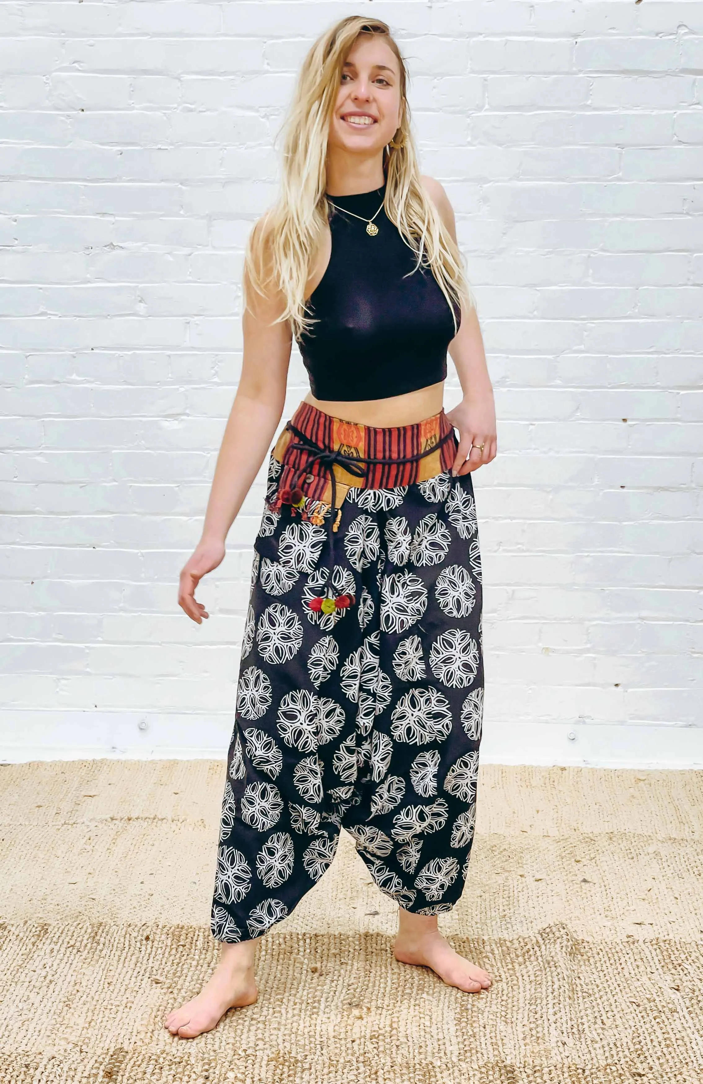 Naga Pom Pom trim Aladdin Pant