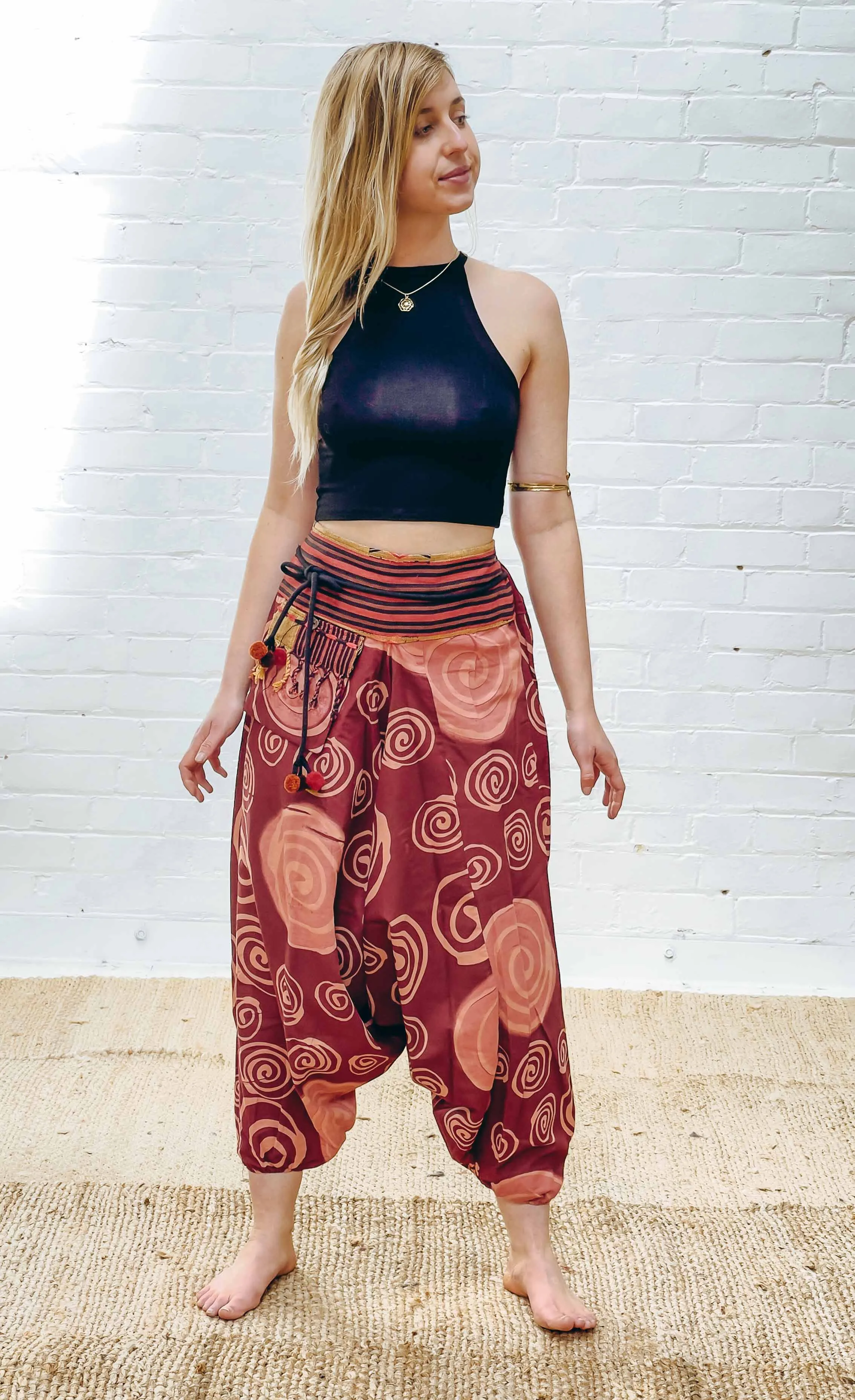 Naga Pom Pom trim Aladdin Pant