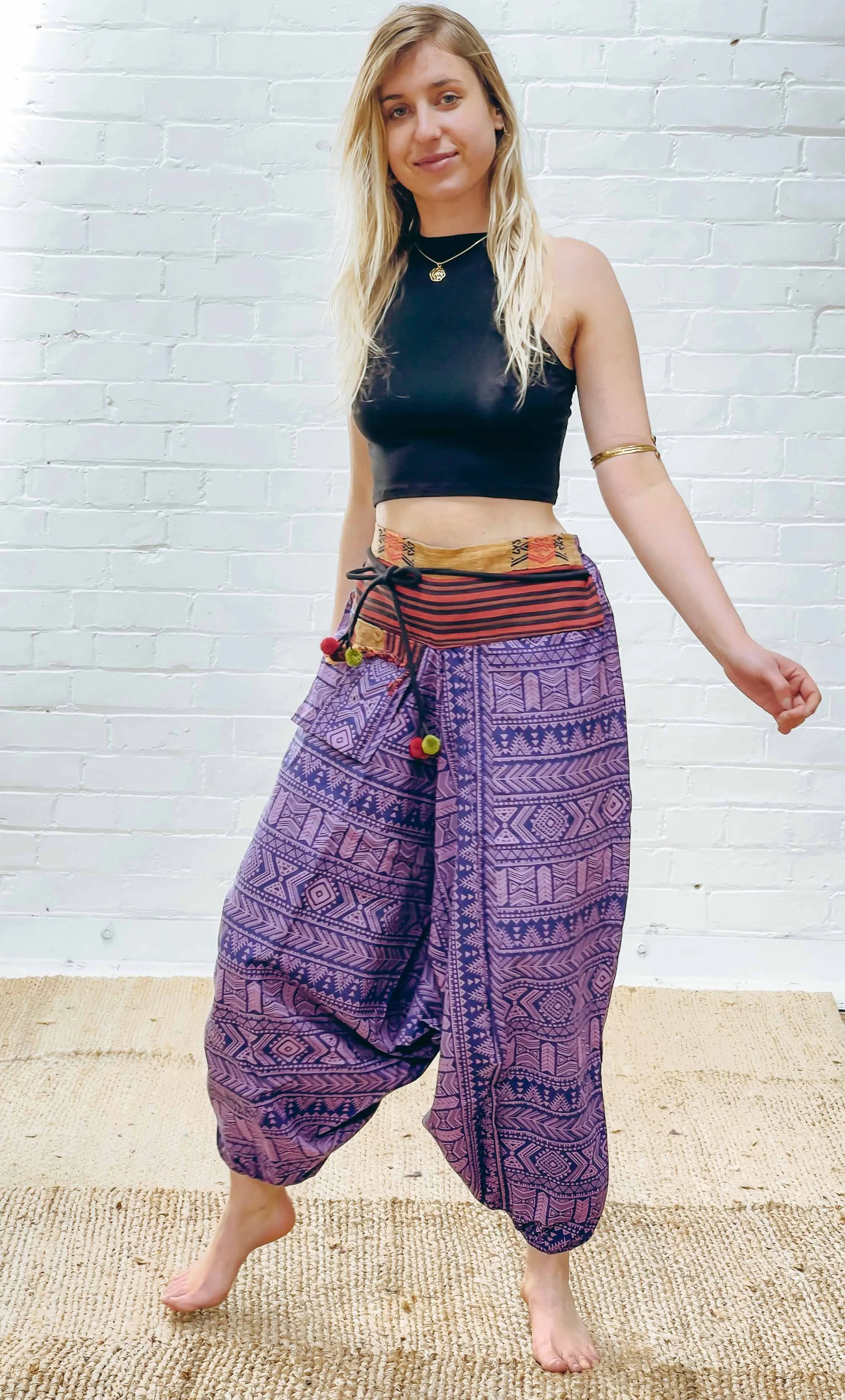 Naga Pom Pom trim Aladdin Pant