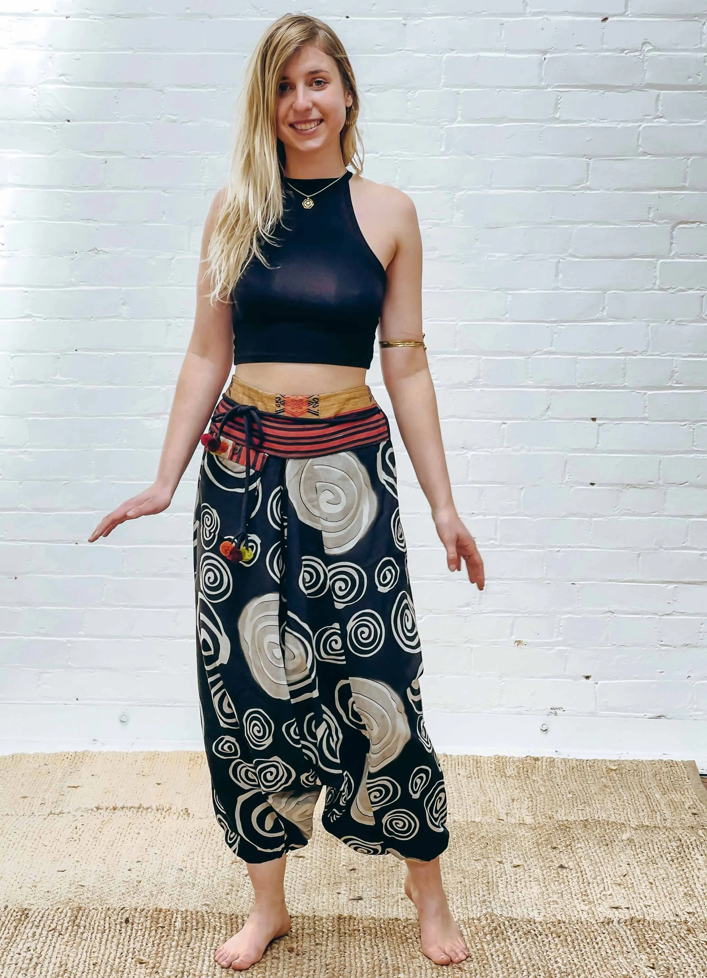 Naga Pom Pom trim Aladdin Pant