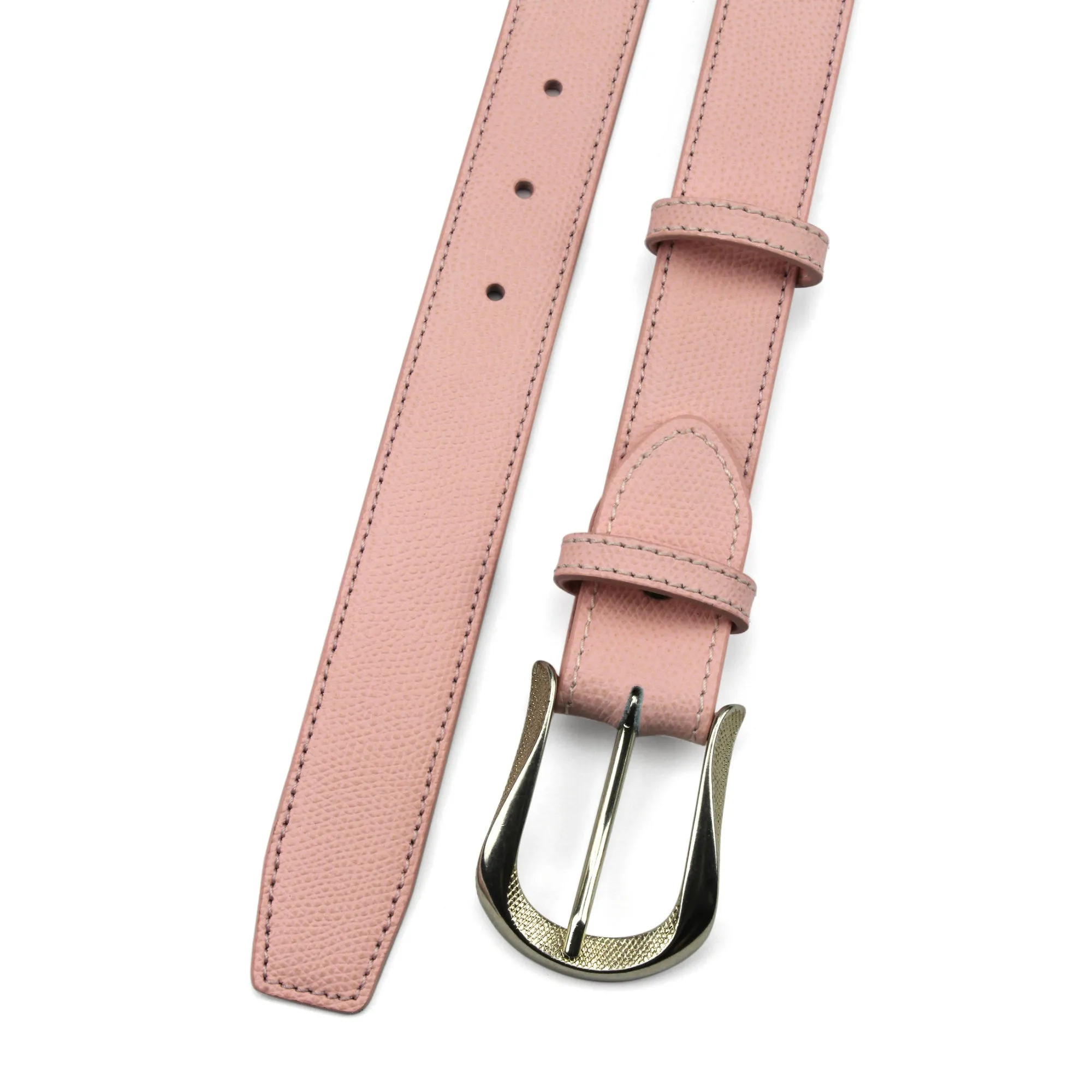 Narrow Pastel Pink Novak Style Belt