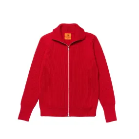 Navy Full-Zip Red