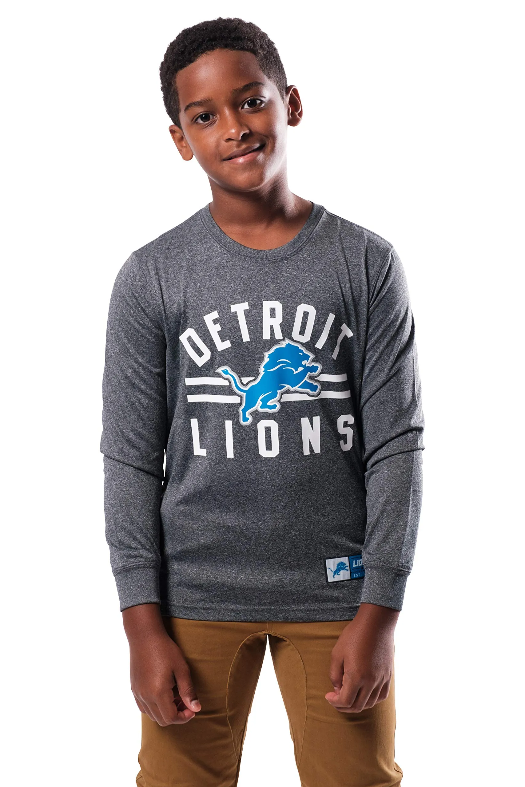 NFL Detroit Lions Youth Super Soft Supreme Long Sleeve T-Shirt|Detroit Lions