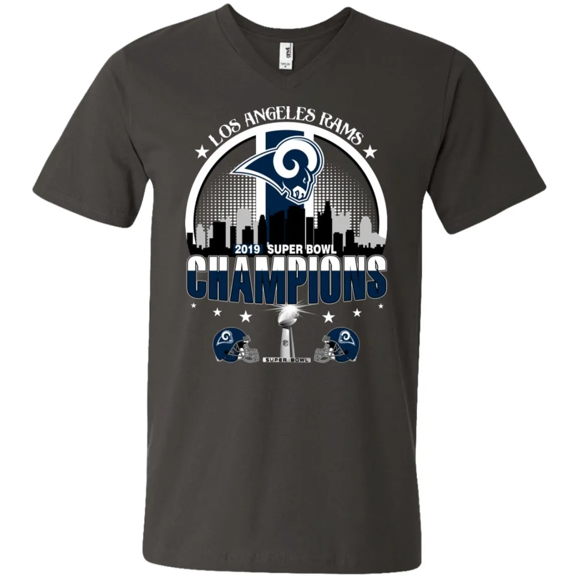 Nfl – Los Angeles Rams 2019 Super Bowl Champions Football Men V-Neck T-Shirt