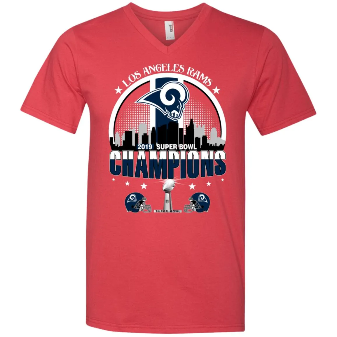 Nfl – Los Angeles Rams 2019 Super Bowl Champions Football Men V-Neck T-Shirt